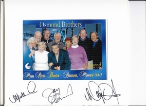 With the Osmond Brothers!